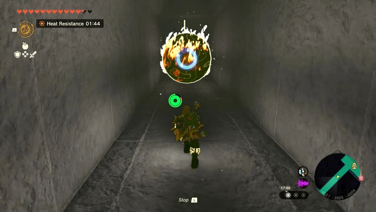 Use Recall to reverse the flaming boulders (Image via Nintendo)