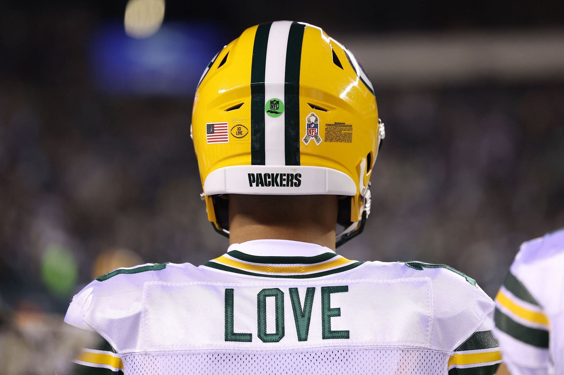 Jordan Love during Green Bay Packers v Philadelphia Eagles