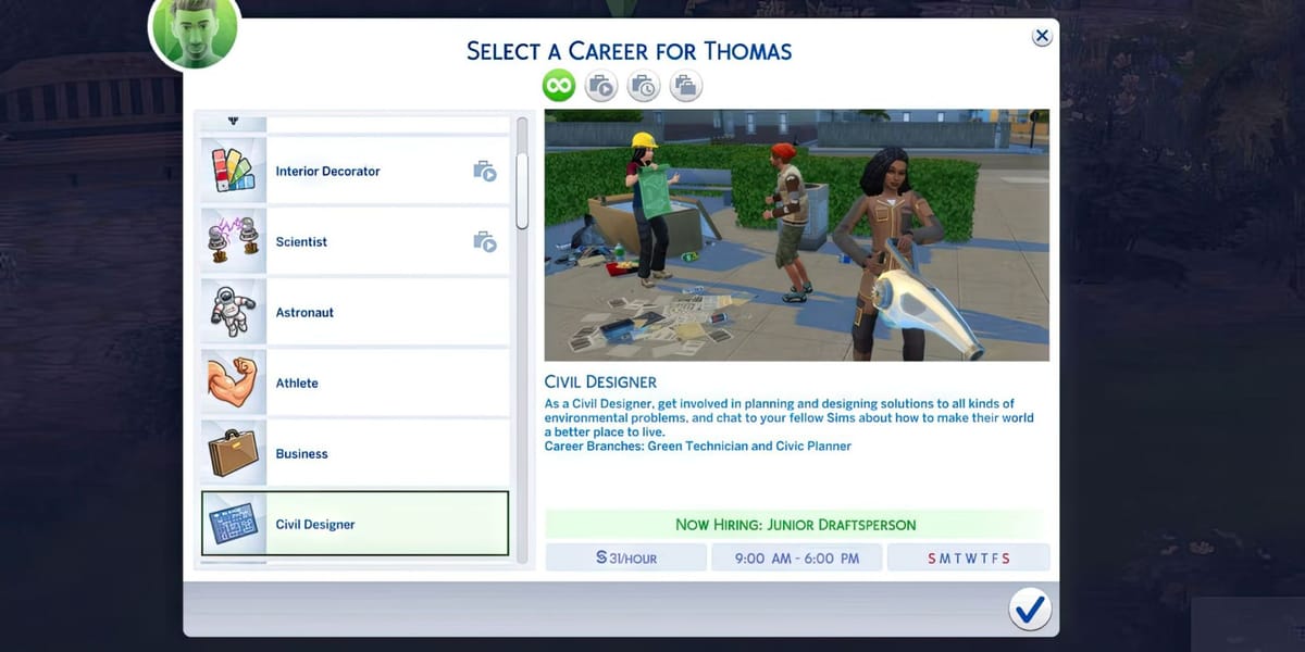 top-5-careers-in-sims-4