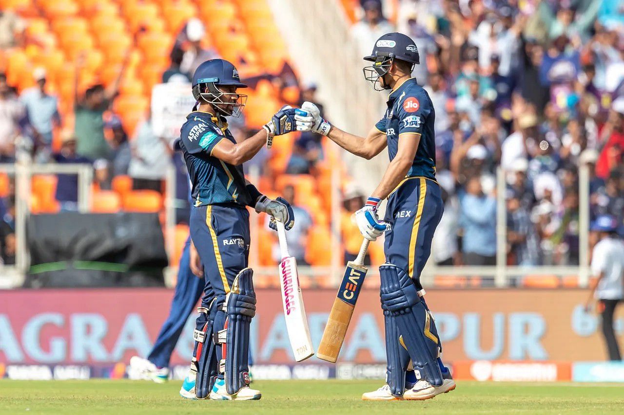 Gujarat Titans' Wriddhiman Saha and Shubman Gill [IPLT20]