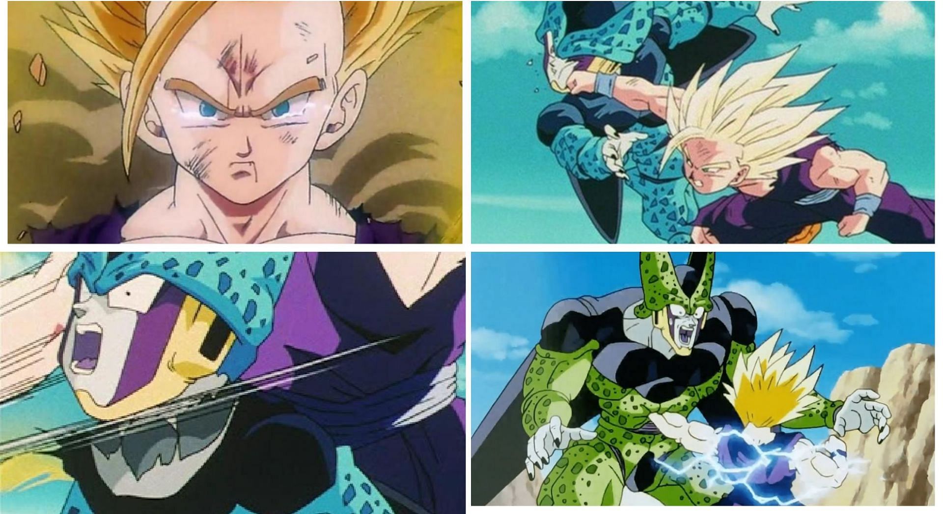 Gohan going SS2 and ripping Cell and the Junior&#039;s apart (Image via Sportskeeda)