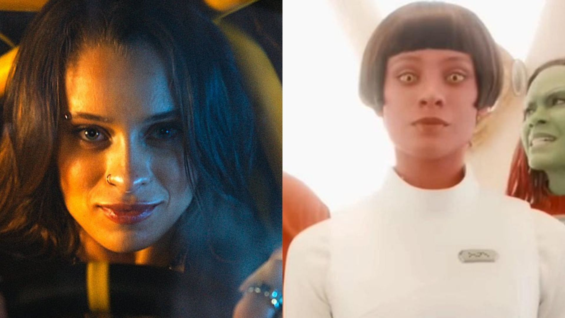 Daniela Melchior plays Isabel in Fast &amp; Furious X and Ura in the MCU&#039;s Guardians 3 (Images via Universal/Marvel)