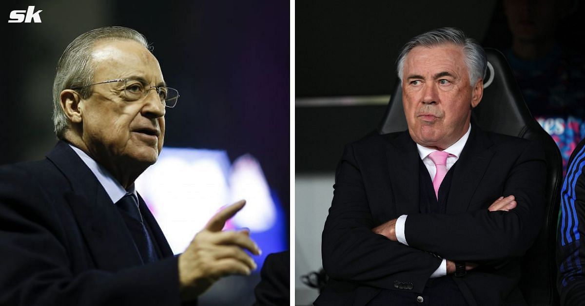 Florentino Perez (L) and Carlo Ancelotti.