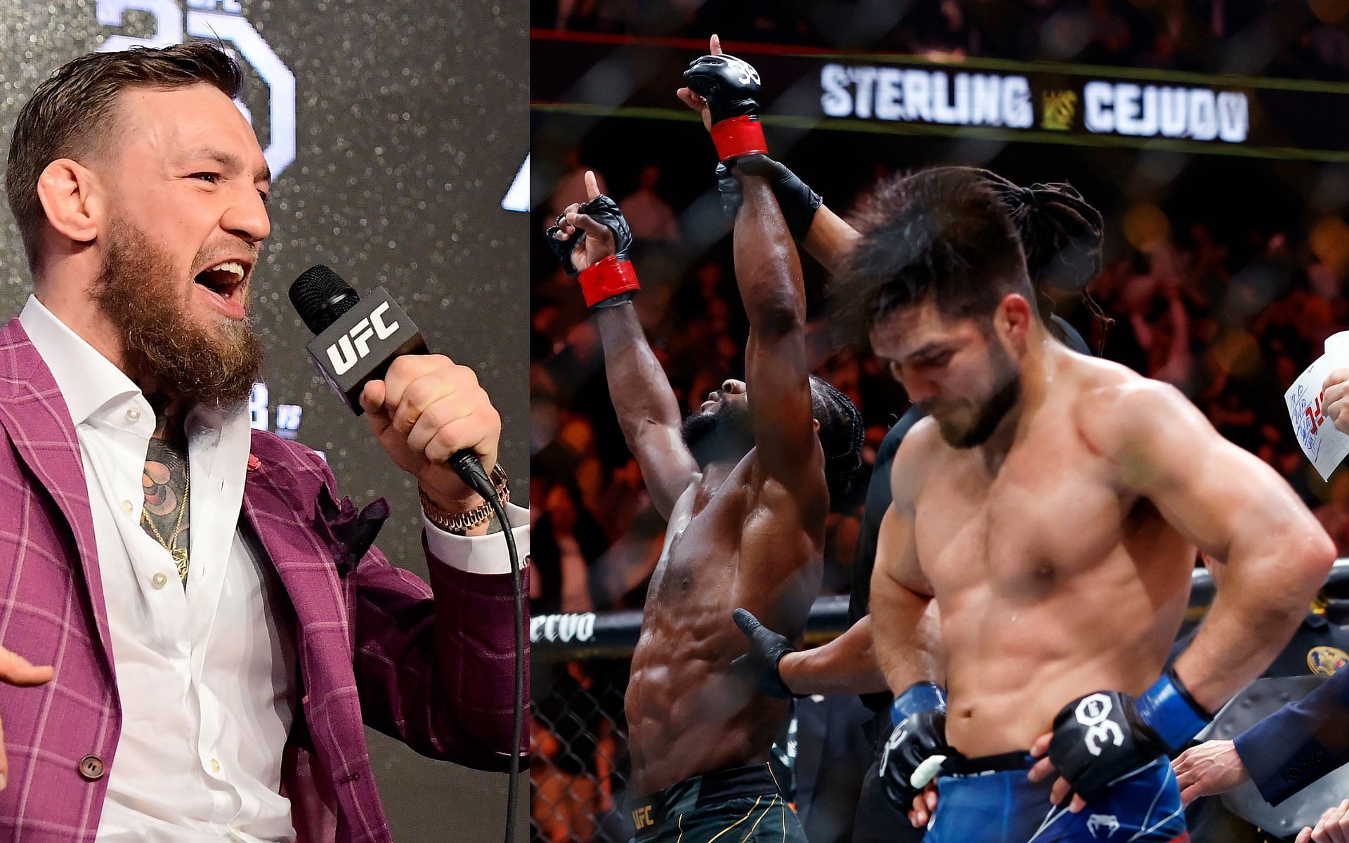 Conor McGregor (left) and Henry Cejudo (right). [via Getty Images]