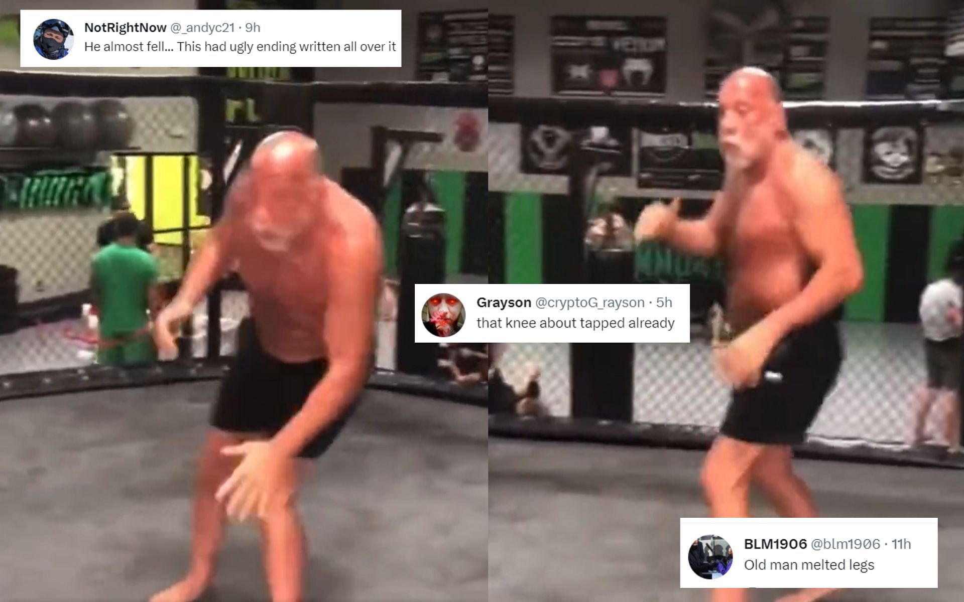 Video of former UFC champion Mark Coleman preparing for boxing match [Images Courtesy: @MacMallyMMA on Twitter]