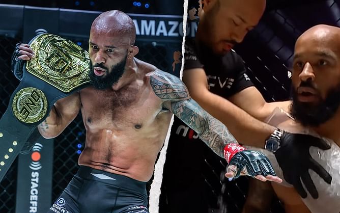 Demetrious Johnson’s corner literally breaks the ice at ONE Fight Night 10 main event
