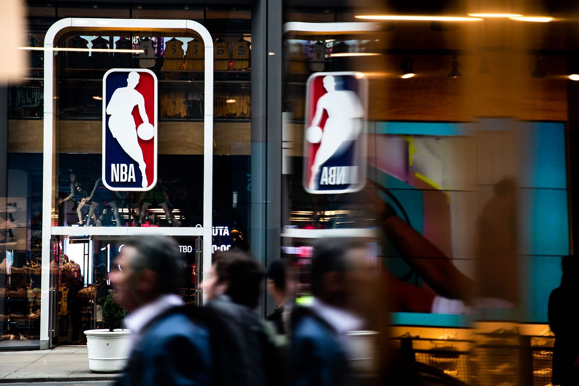 The NBA&#039;s store in New York City. 