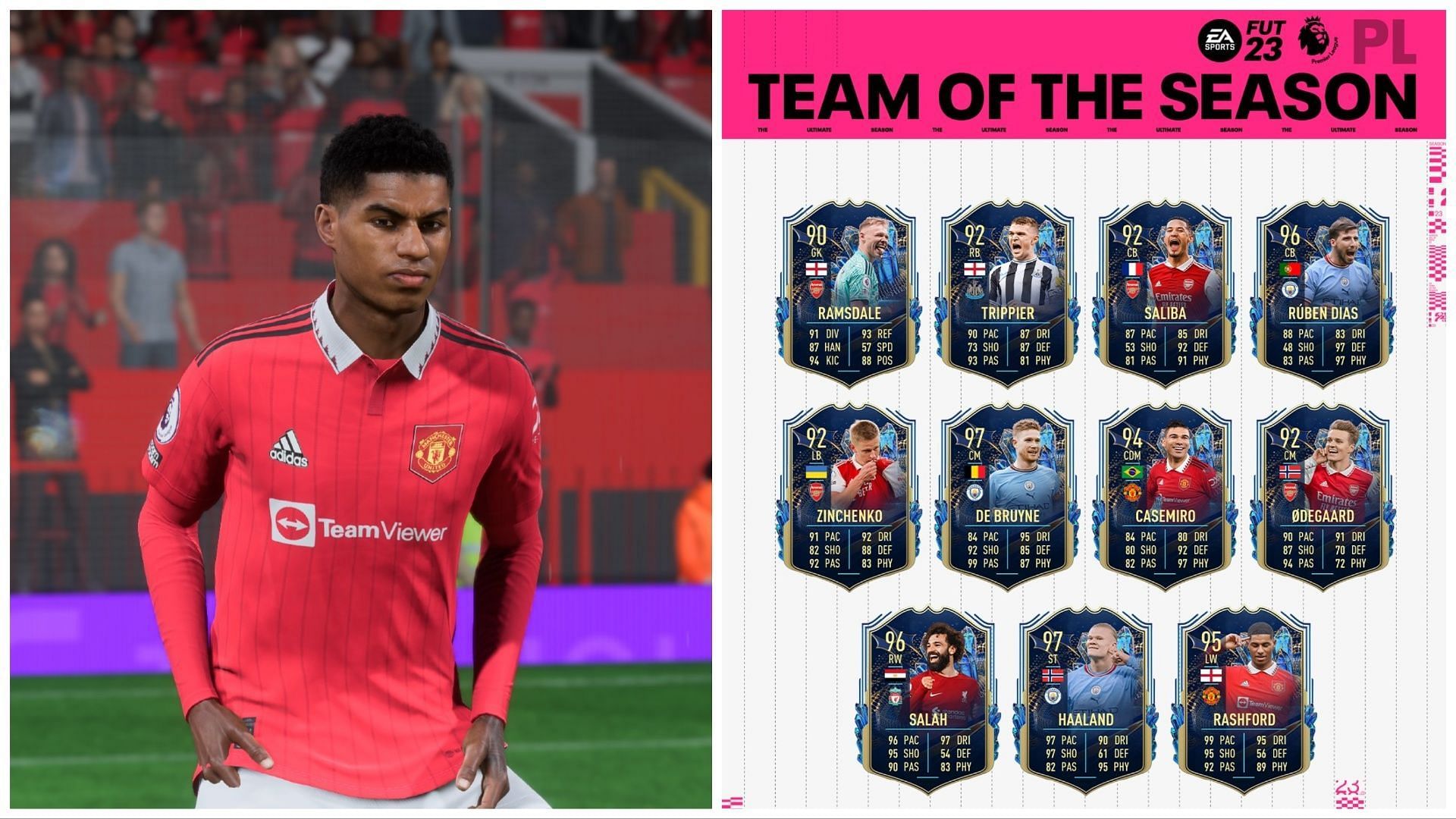 Premier league TOTS is live in FIFA 23 (Images via EA Sports)