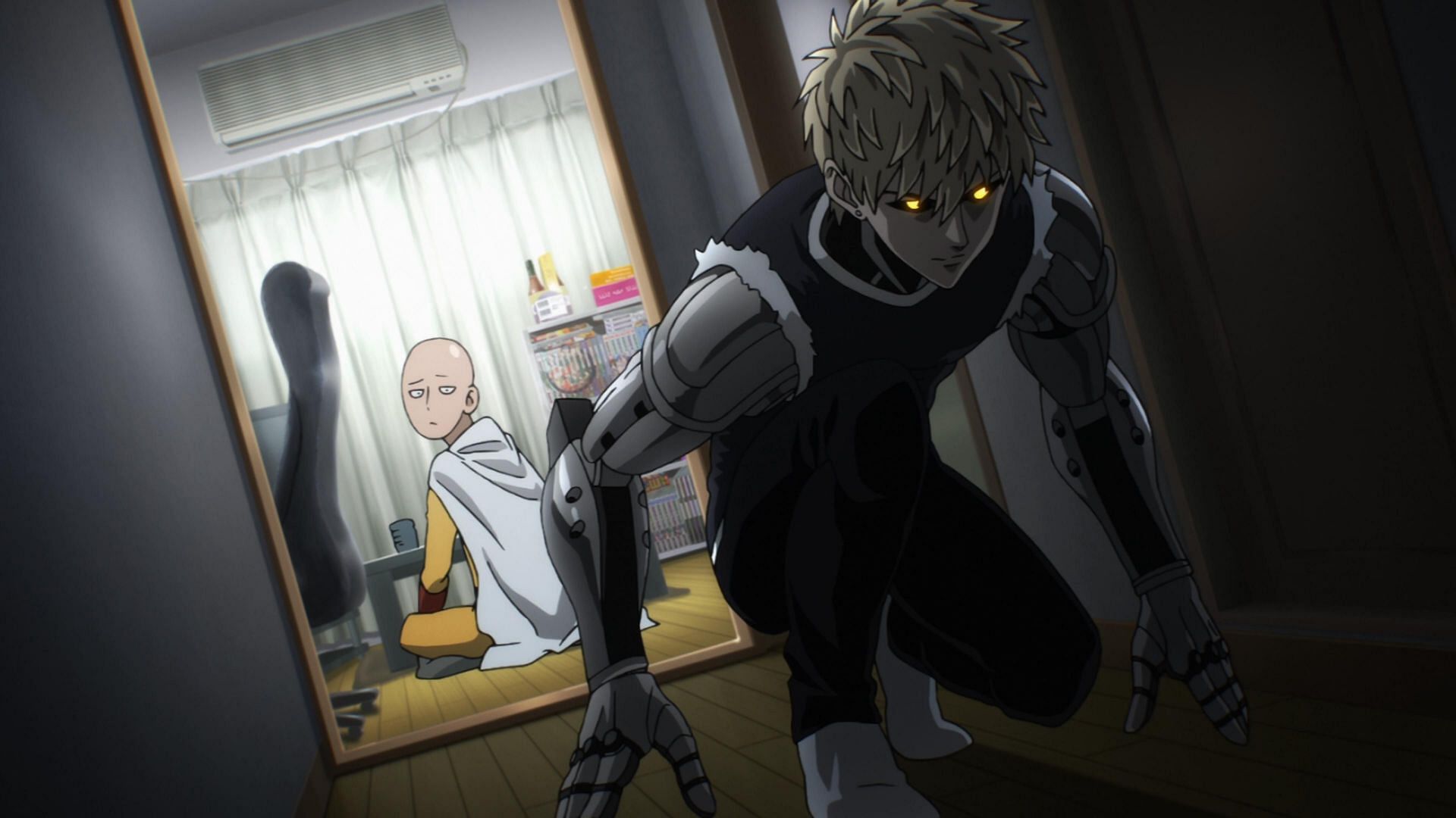 Saitama and Genos as seen in One Punch Man