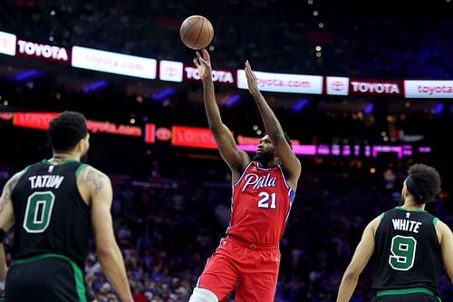 Joel Embiid - Boston Celtics v Philadelphia 76ers - Game Three