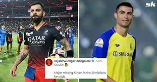 “Major missing Miyan in the Cristiano fan club” - RCB come up with Cristiano Ronaldo tribute post involving Virat Kohli and 2 others