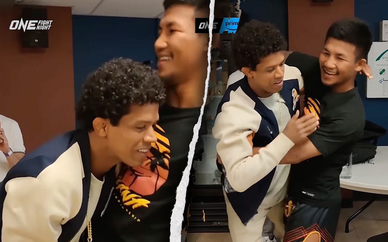 Adriano Moraes and Rodtang Jitmuangnon shared a moment backstage
