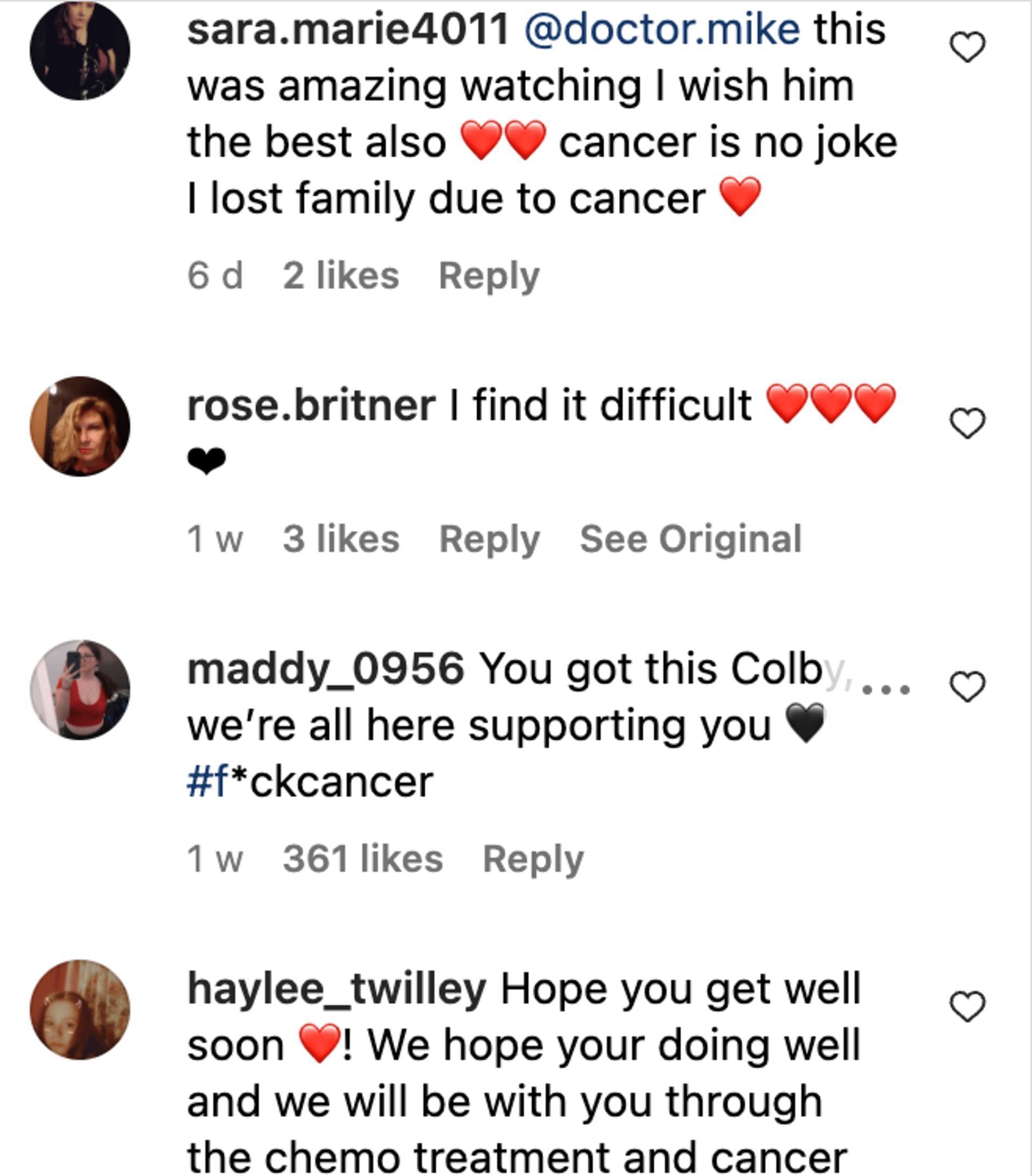 Social media users shower support as Colby Brock shares health update after cancer diagnosis. (Image via Instagram)