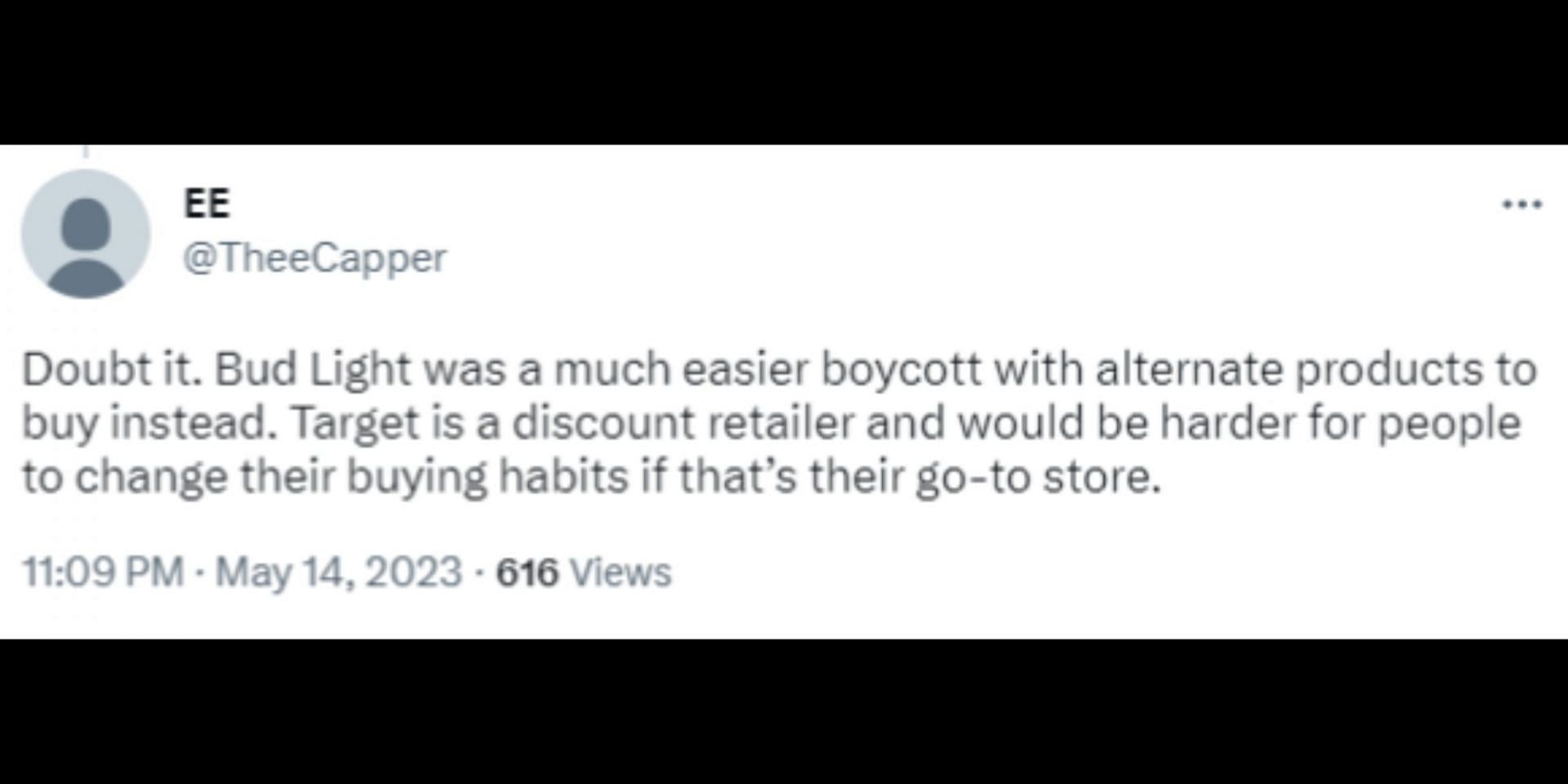 User says Bud Light was easier to boycott(Image via Twitter/@Citizen Free Press)