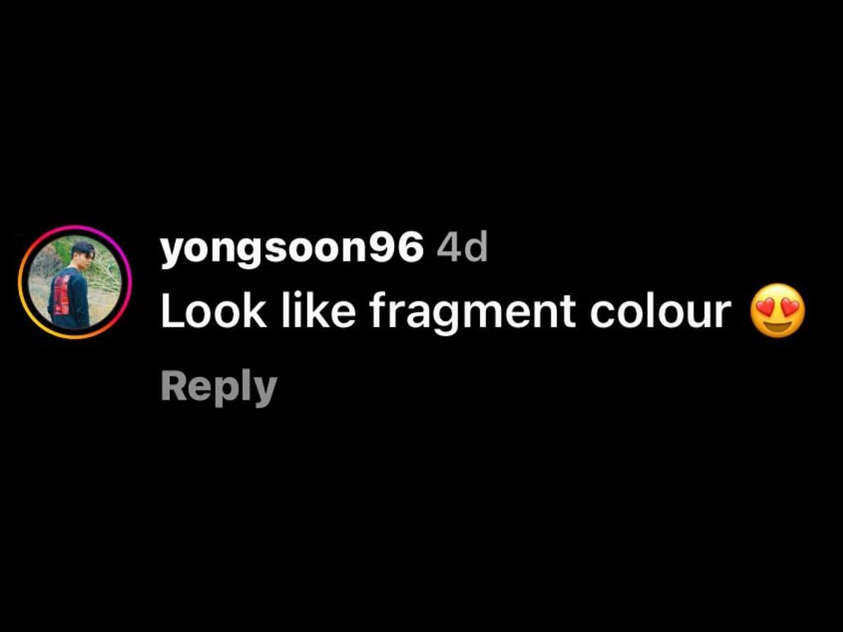 One internet user compared the color to Fragment palette (Image via Instagram/@zsneakerheadz)