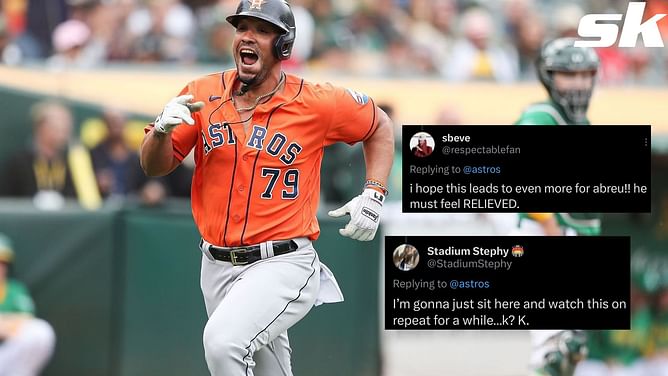 Houston Astros fans excited as Jose Abreu smashed his first homer of the year: "He must feel RELIEVED" "Gonna sit here and watch this on repeat"