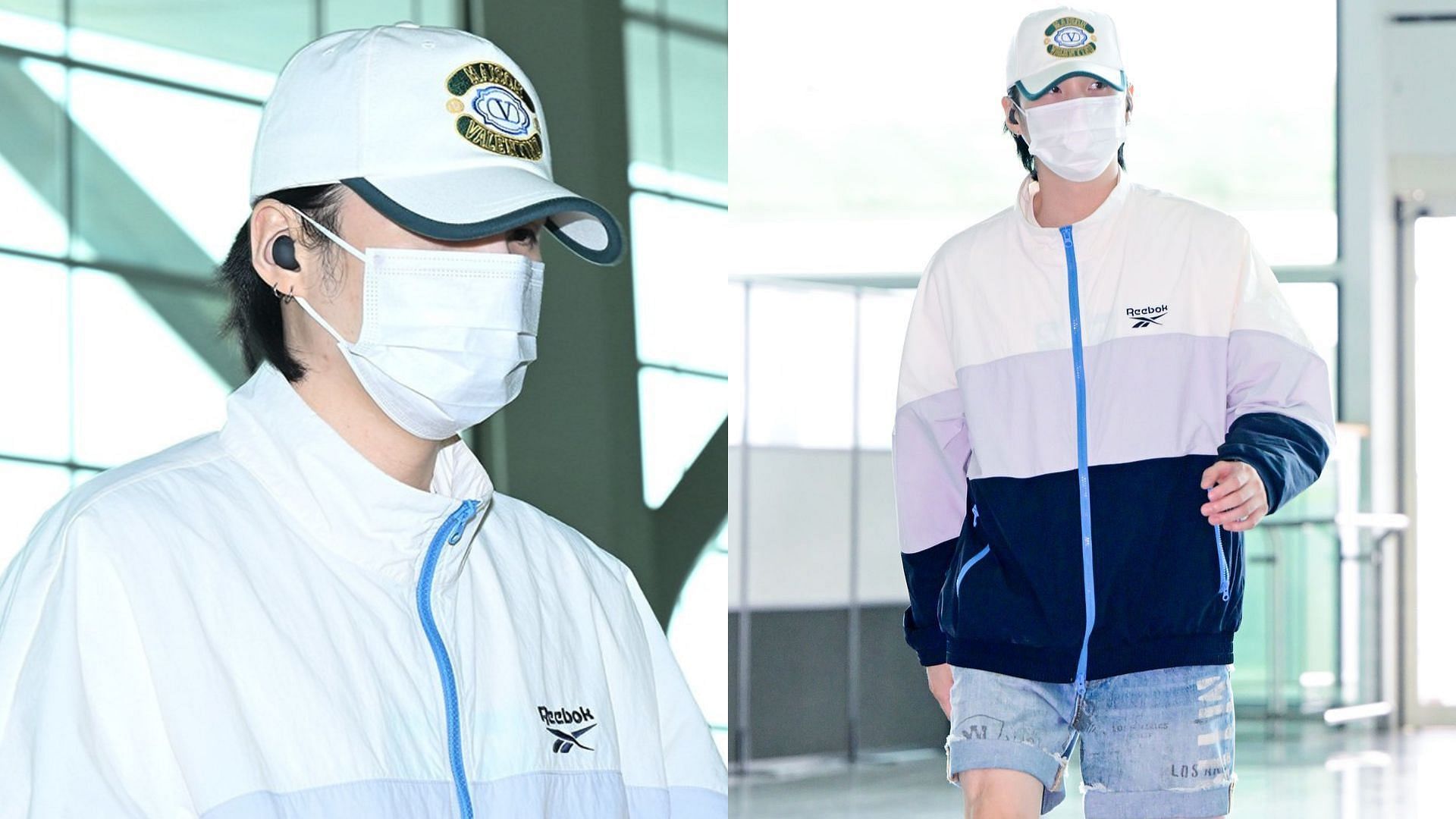 Suga of BTS is seen leaving Incheon International Airport on May