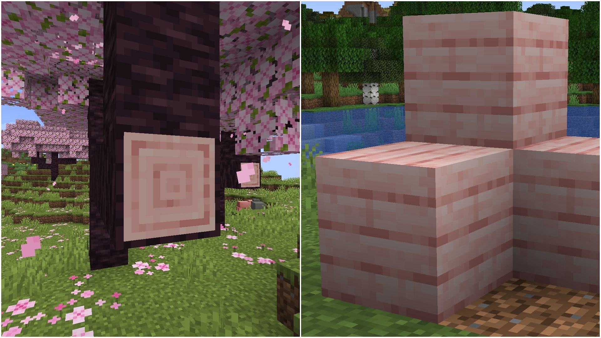 Cherry trees will yield brand new cherry wood in the Minecraft 1.20 update (Image via Sportskeeda)