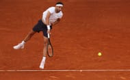 Dimitrov in action at the Mutua Madrid Open.