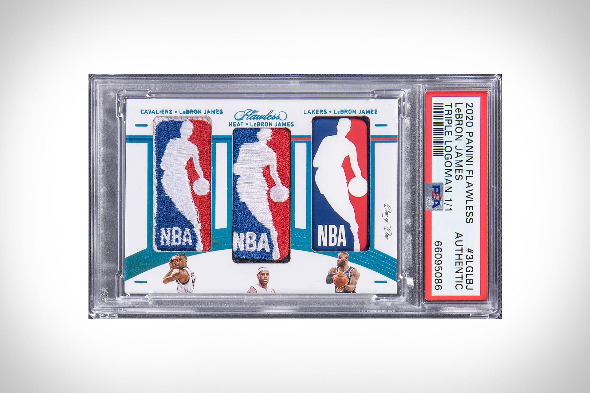 NBA Cards - LeBron James triple logoman card