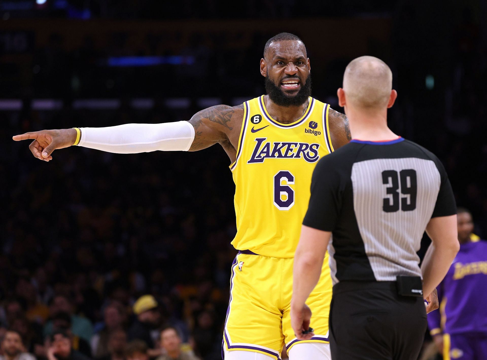 LeBron James and NBA referee Tyler Ford