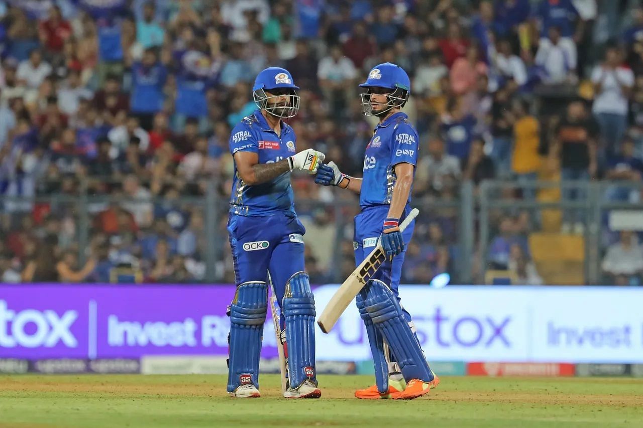 Suryakumar Yadav and Nehal Wadhera joined hands when MI were in a spot of bother at 52/2. [P/C: iplt20.com]
