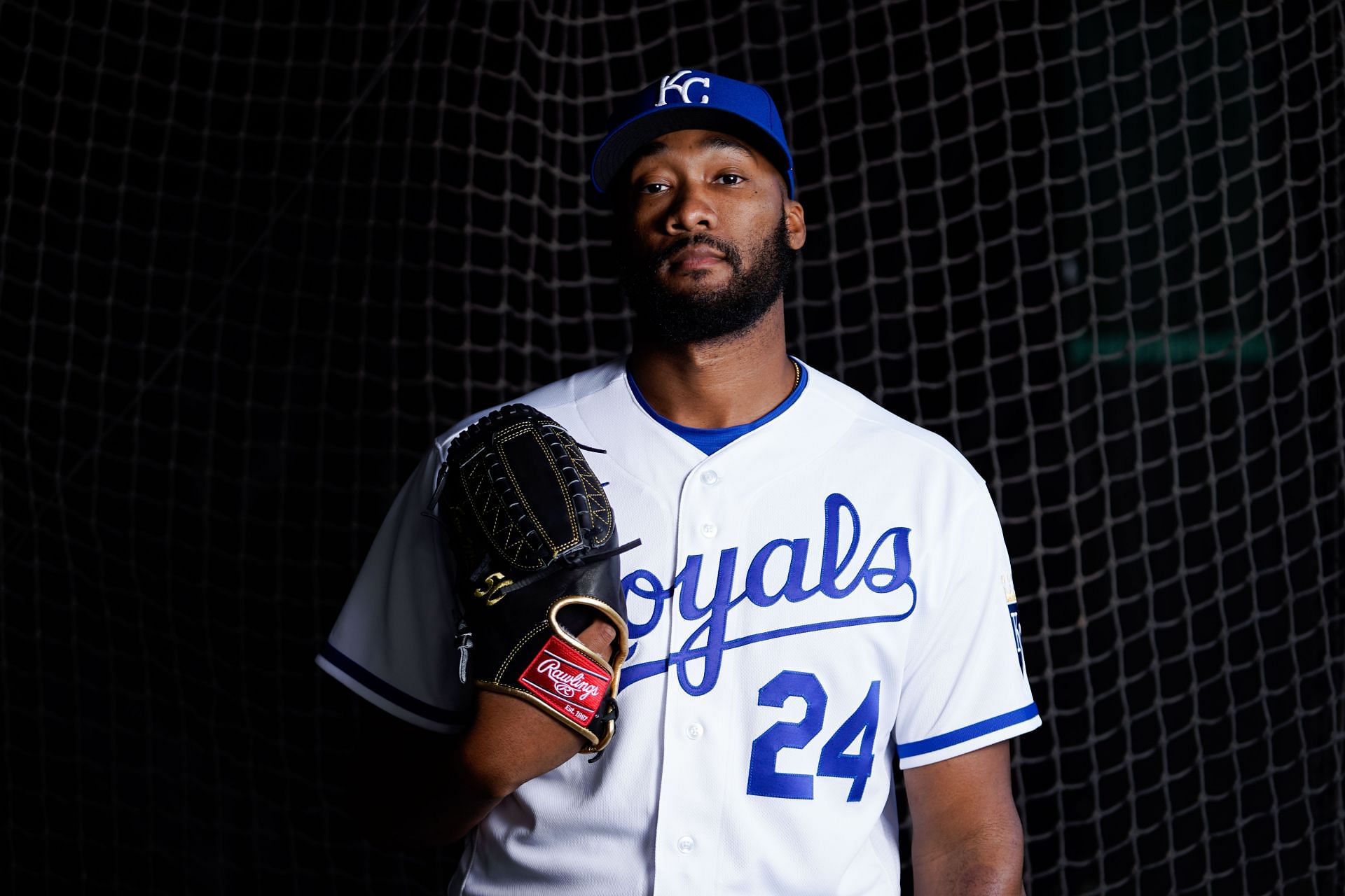 Amir Garrett on Kansas City Royals Photo Day