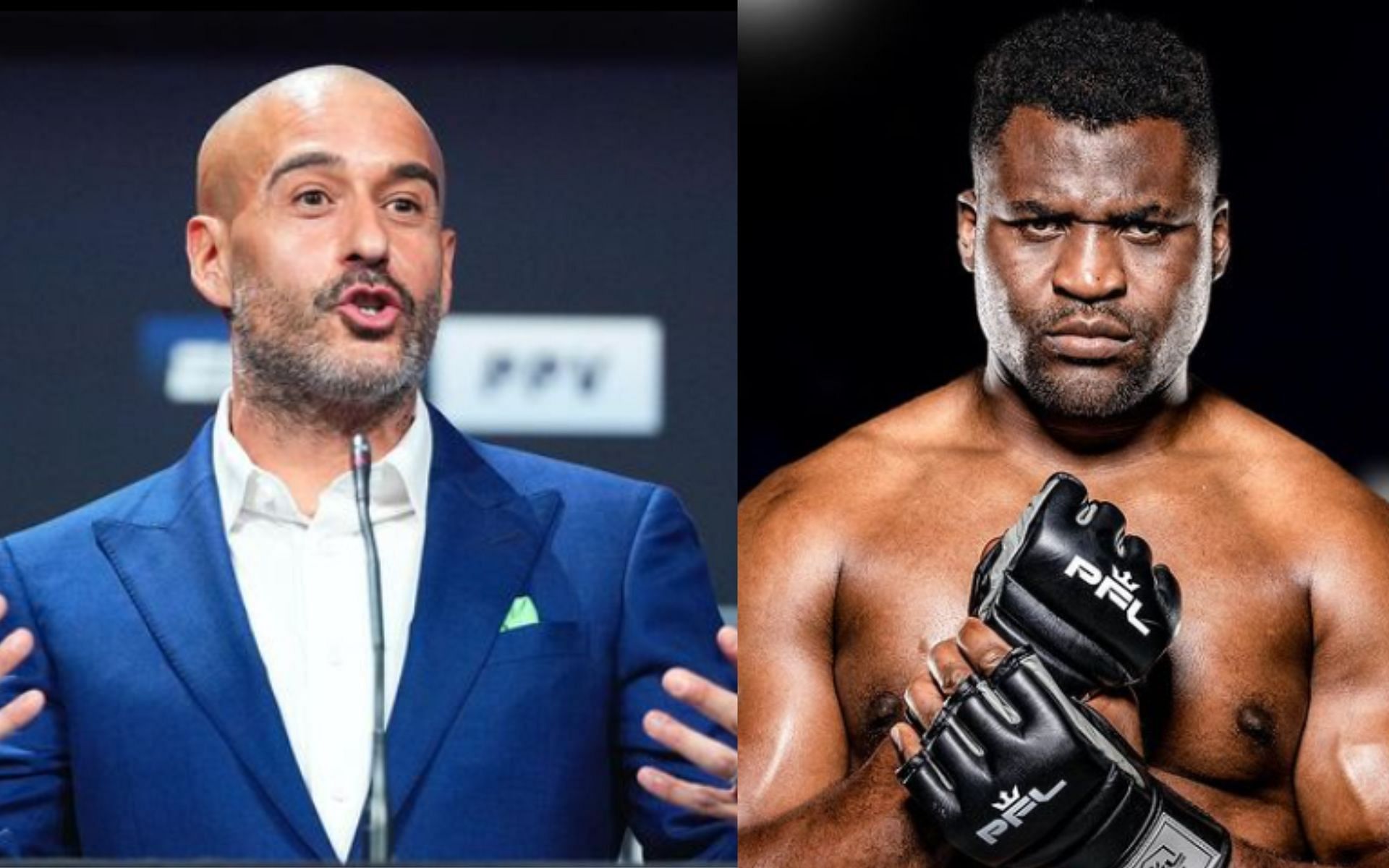 Jon Anik (Left) and Francis Ngannou (Right) [Images via: @jon_anik and @francisngannou on Instagram]