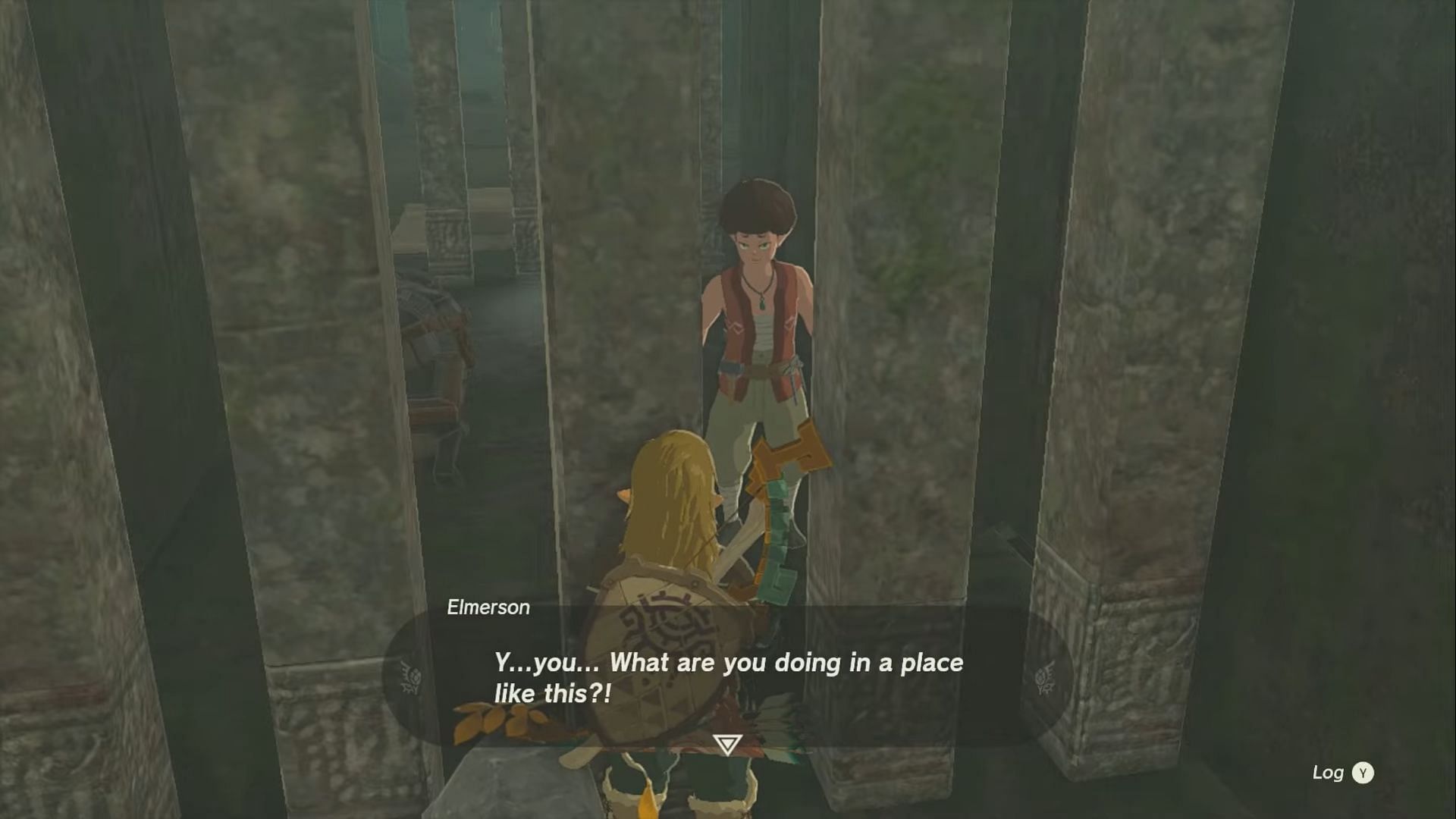 Link must find a way to free him (Screenshot via The Legend of Zelda Tears of the Kingdom/YouTube: Kibbles Gaming)