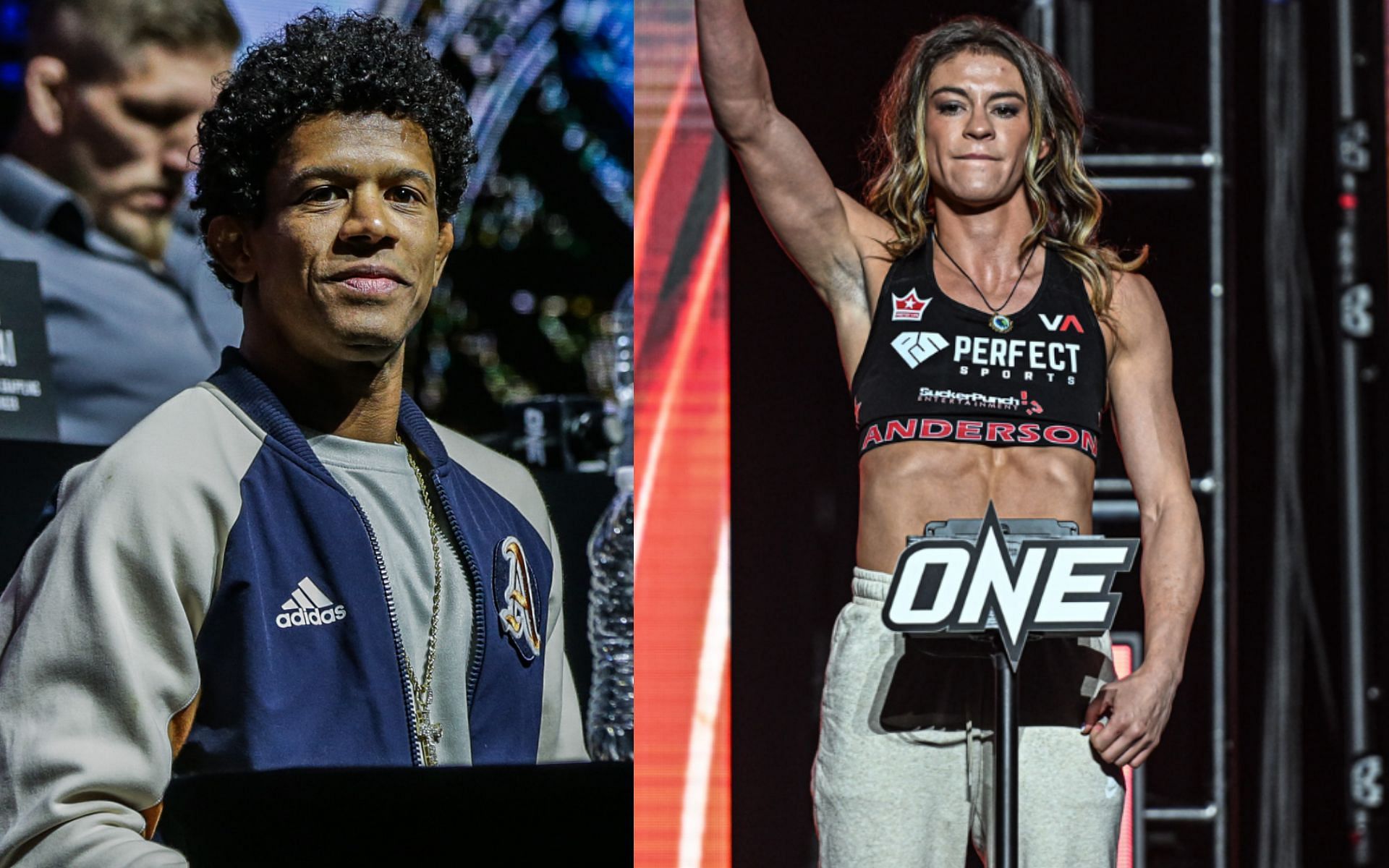 Adriano Moraes (L) / Alyse Anderson (R) -- Photo by ONE Championship