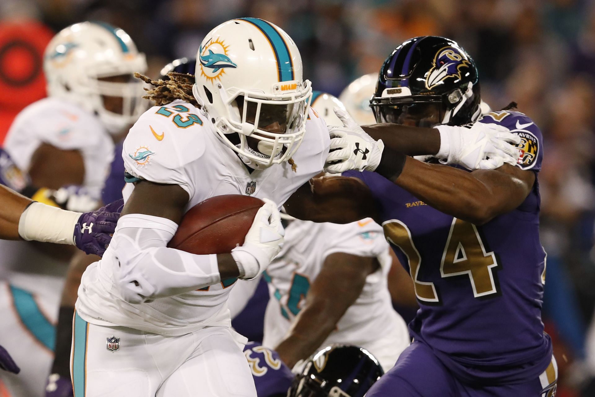RB Jay Ajayi with the Miami Dolphins