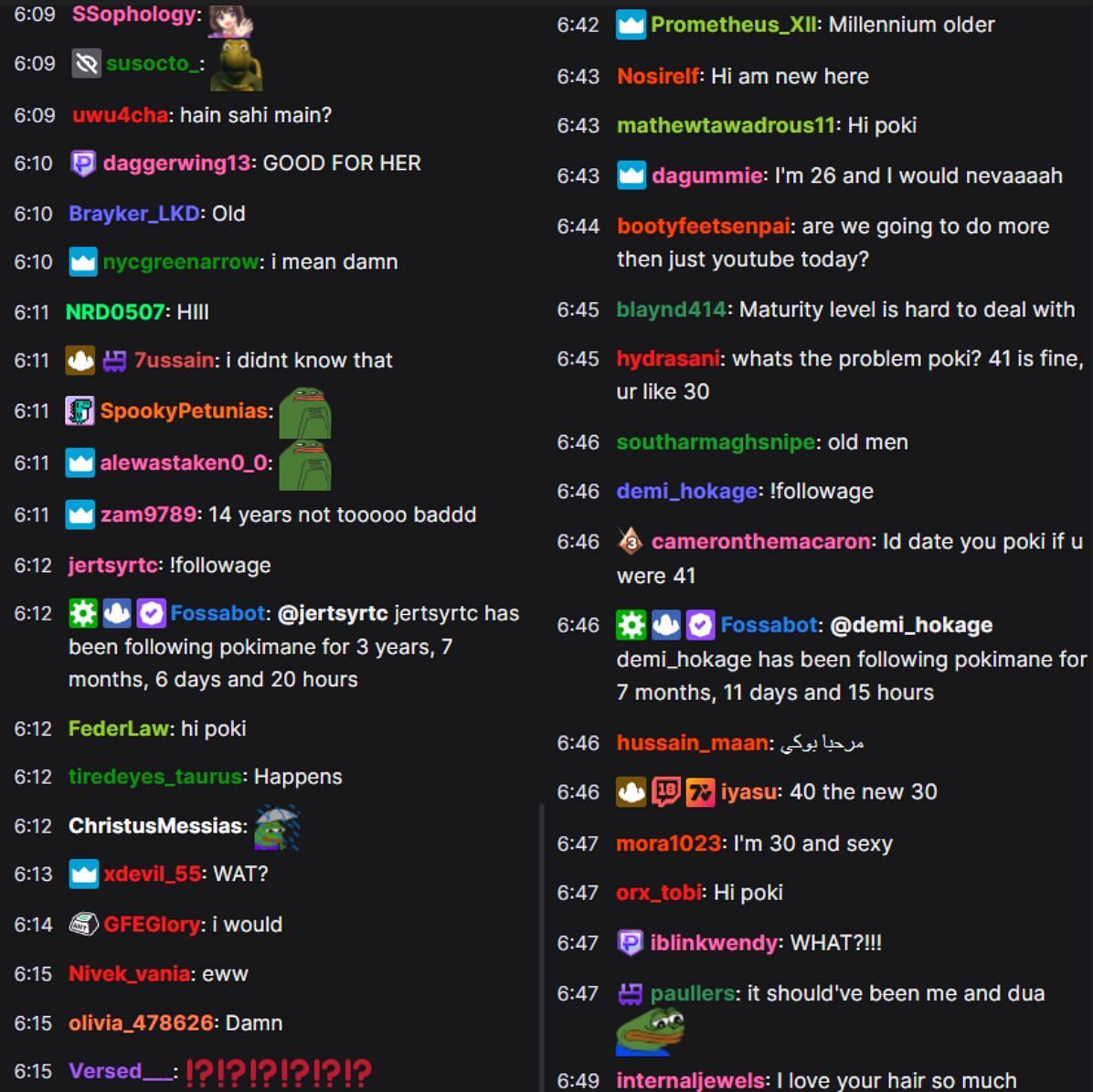 Fans in the Twitch chat share their thoughts on the streamer&#039;s take (Image via Twitch)