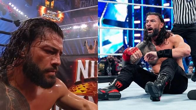 Roman Reigns seemingly seen breaking character at Night of Champions during a top WWE Superstar's entrance