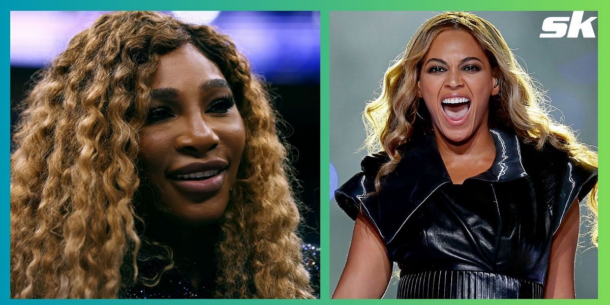 Serena Williams (L) and Beyonce (R)