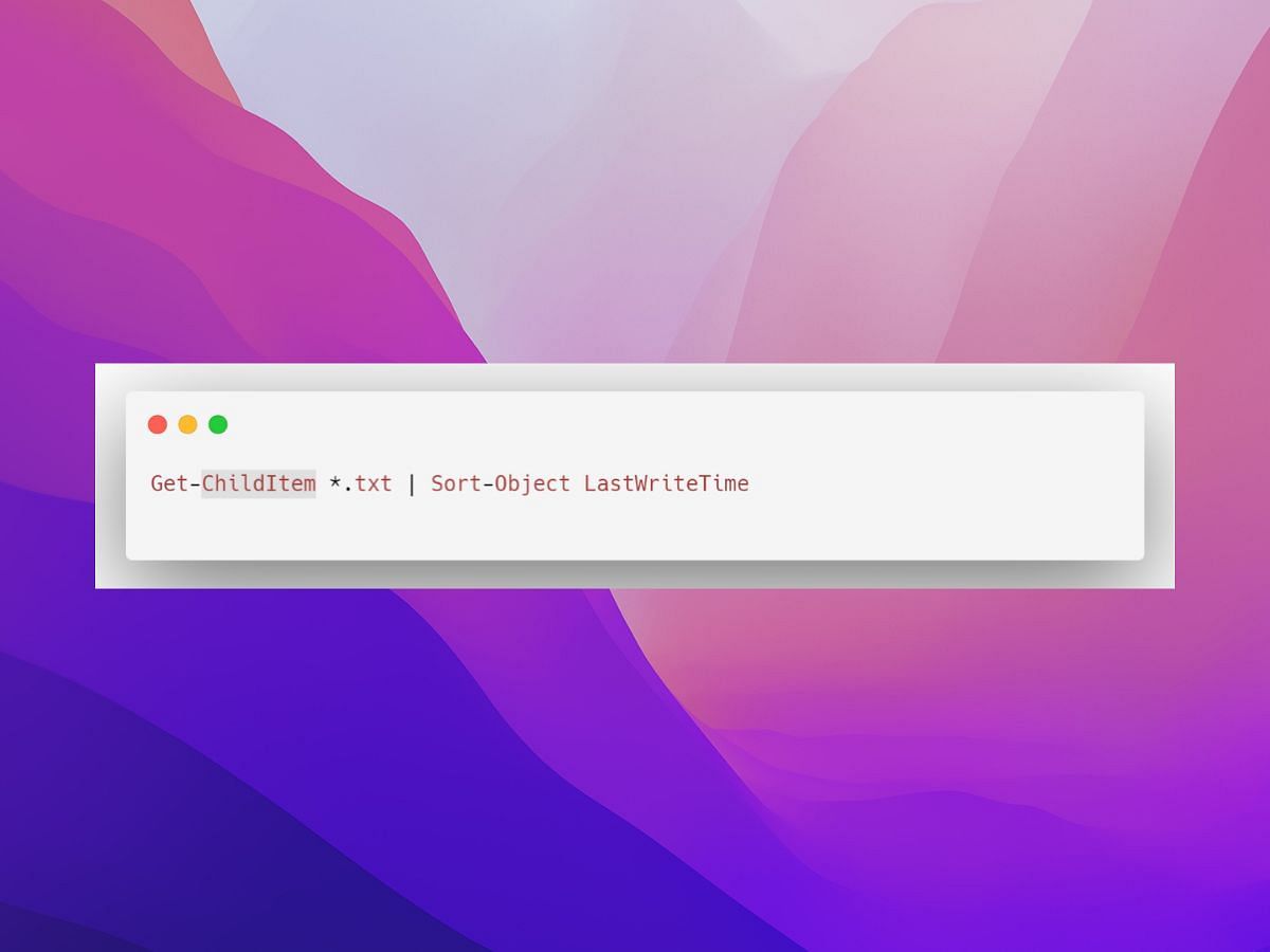Sort-Object LastWriteTime (Image via Sportskeeda)