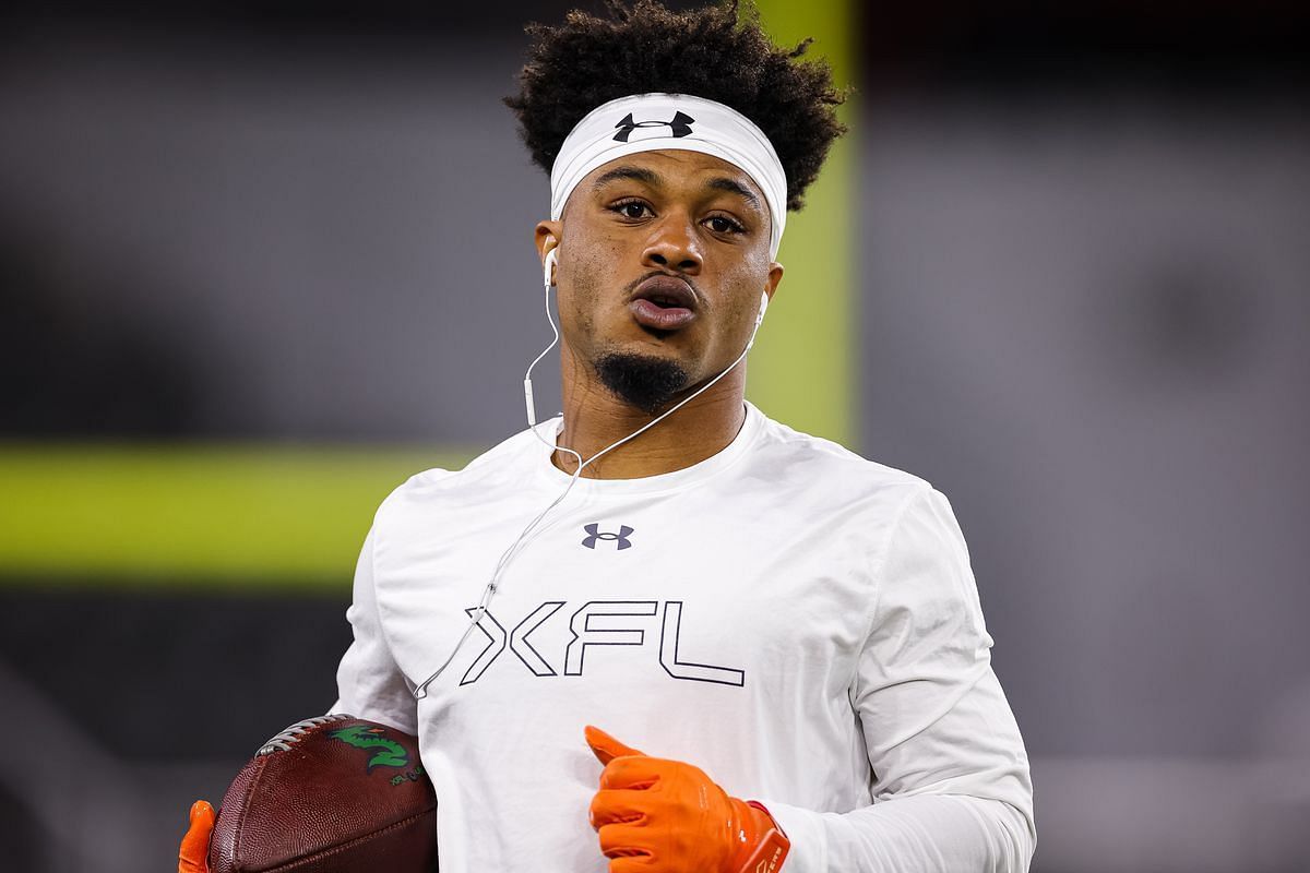 XFL WR Jahcour Pearson has blazing speed (photo: DraftKings Nation)