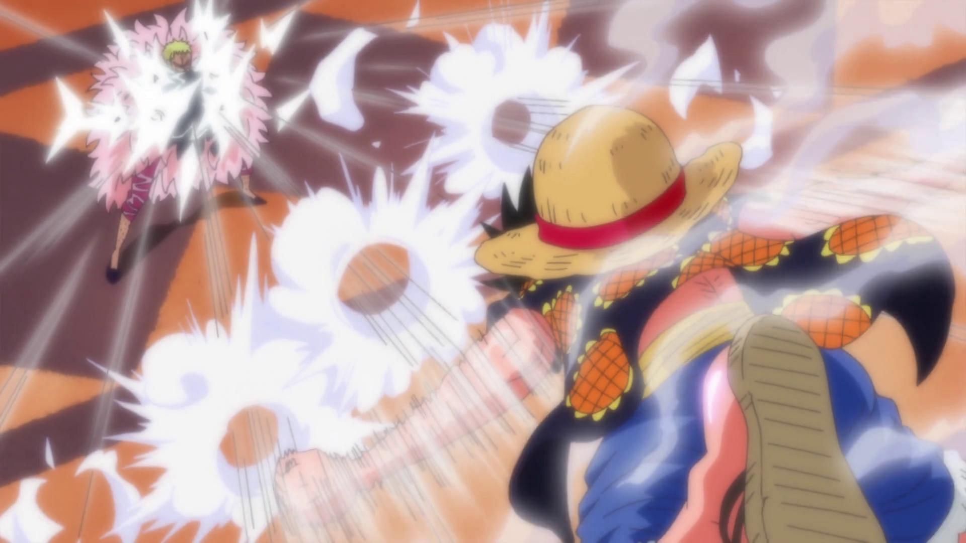 Luffy using Gear 2 post-time skip (Image via Toei Animation, One Piece)