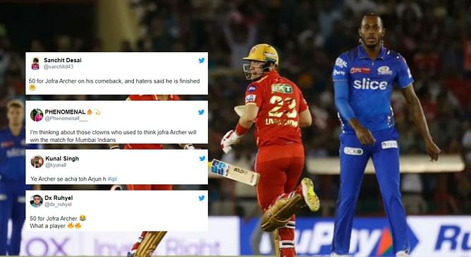 "50 for Jofra Archer, what a player!" - Fans erupt as MI speedster concedes 56 runs, ends up wicketless vs PBKS in IPL 2023