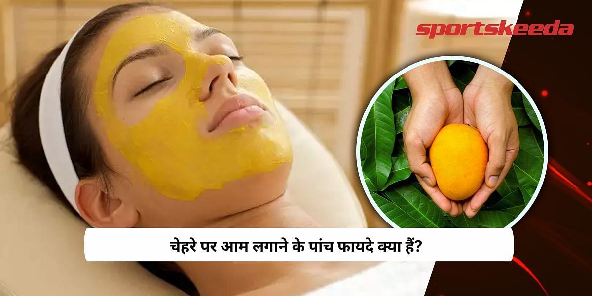 What are the five benefits of applying mango on the face?