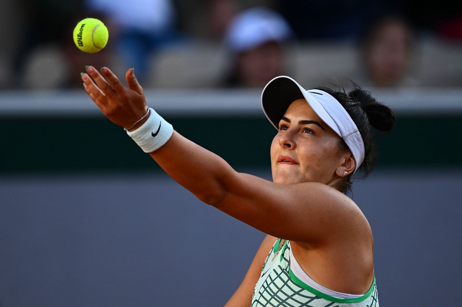 Bianca Andreescu in action at the 2023 French Open - Day Three.