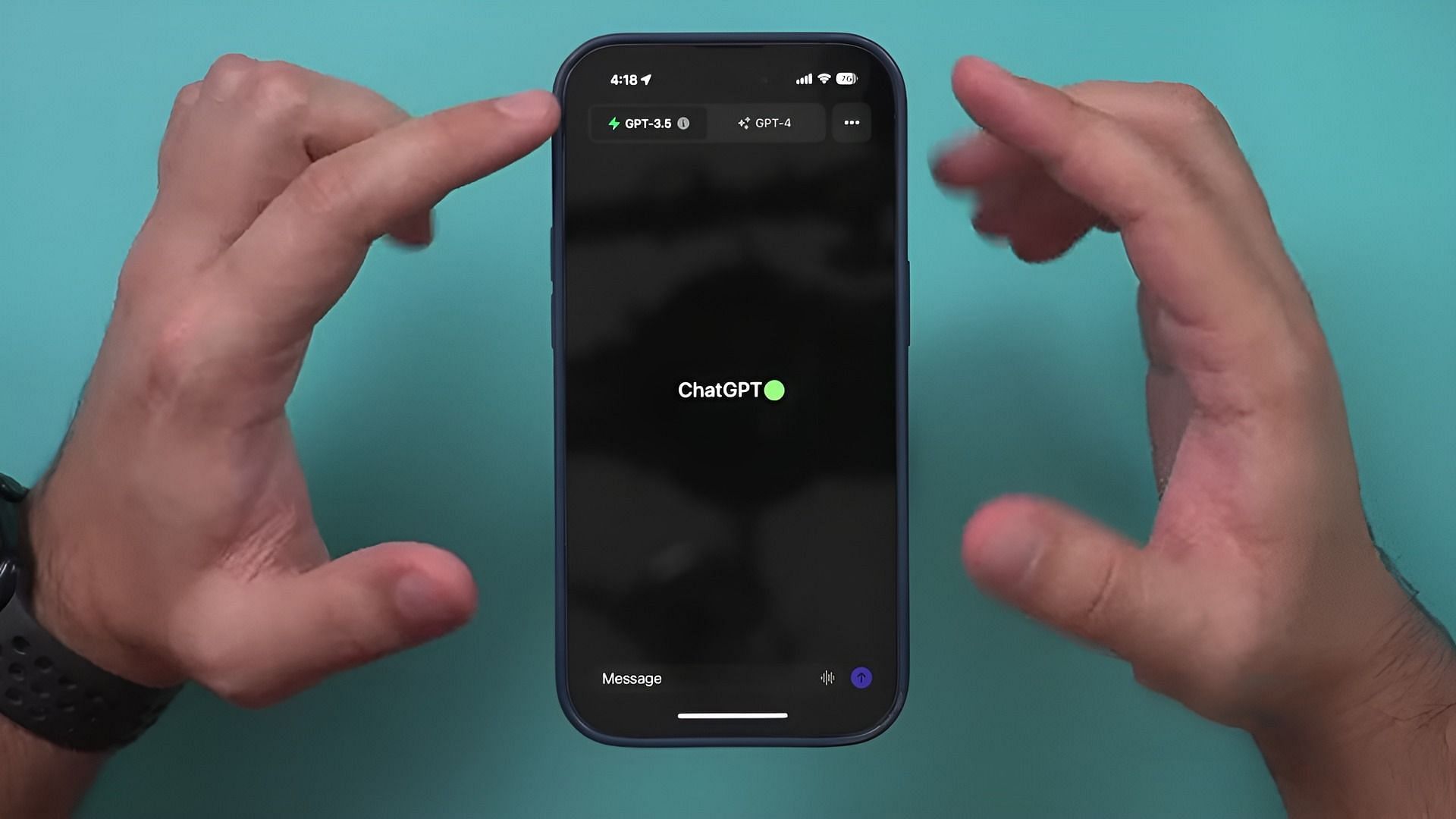 ChatGPT app on iPhone (Image via Howfinity/YouTube)