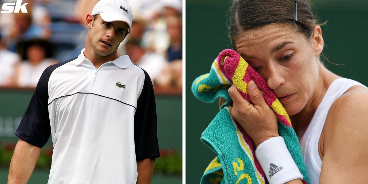 Andy Roddick (L) and Andrea Petkovic