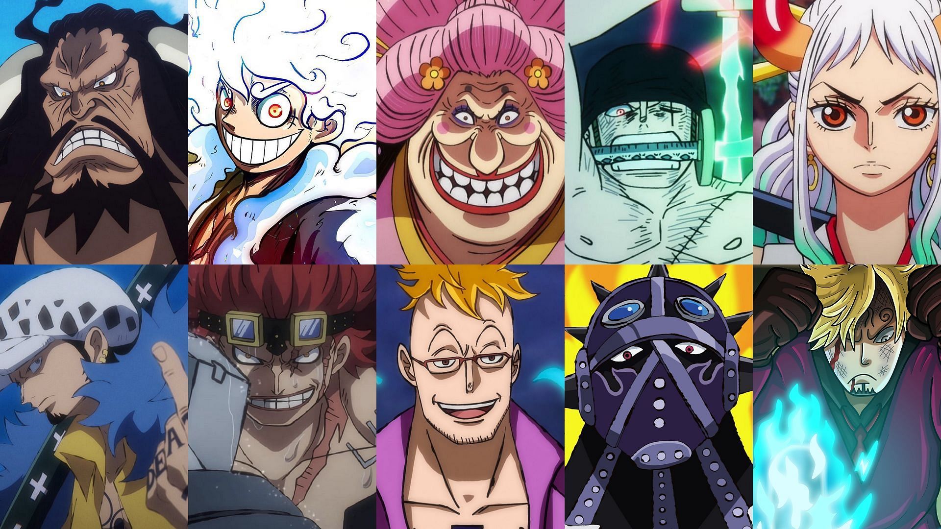 Kaido, Luffy, Big Mom, Zoro and Yamato are the five strongest fighters in the raid (Image via Toei Animation, One Piece)