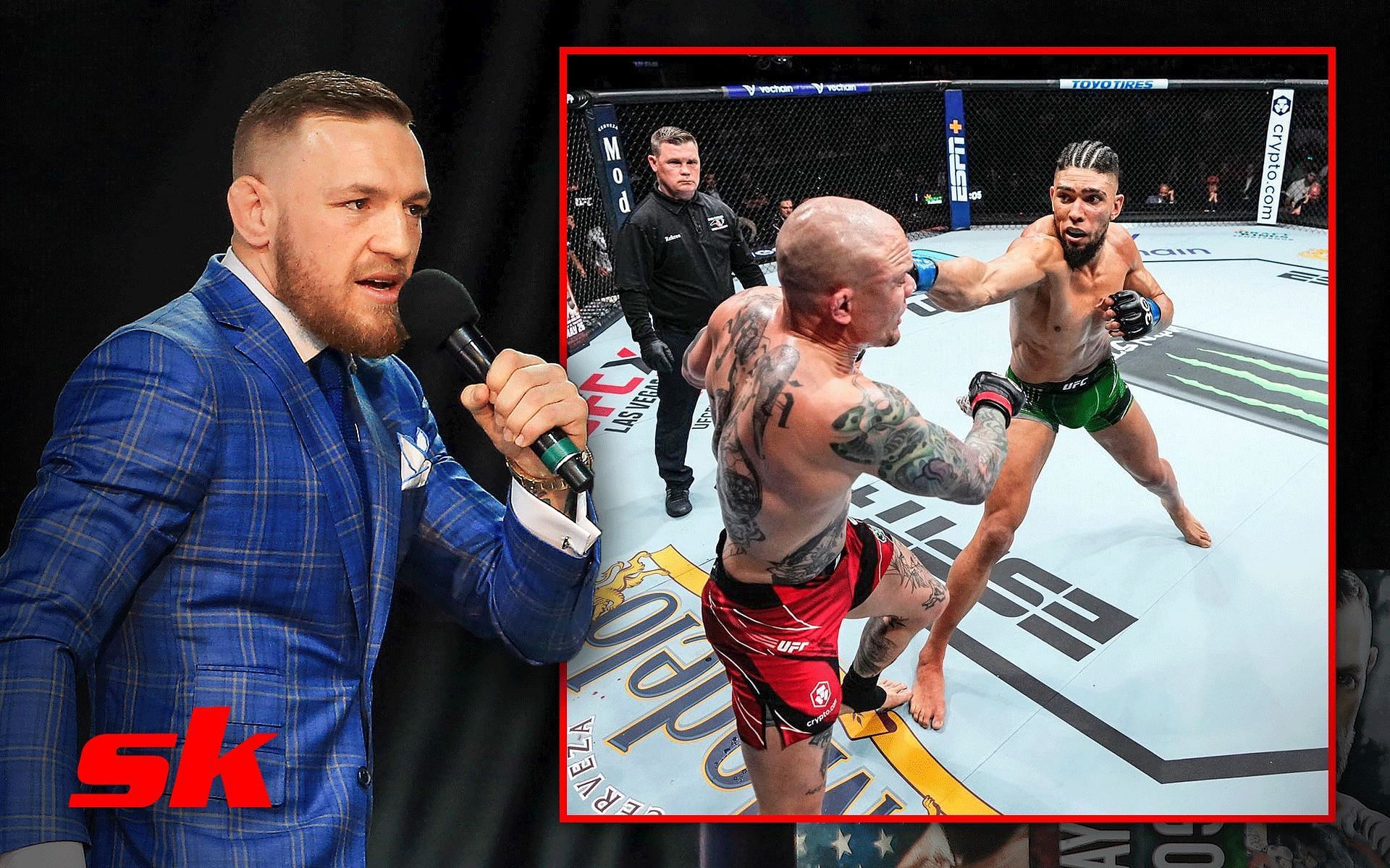 Conor McGregor reacts to Anthony Smith vs. Johnny Walker at UFC Charlotte [Images via: @ufc on Instagram]