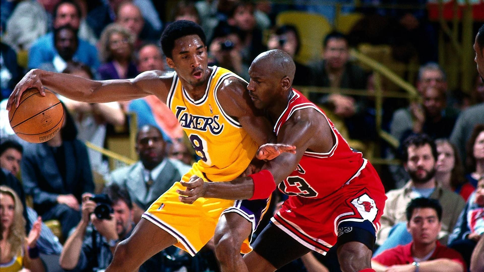 Michael Jordan, right, and Kobe Bryant, left, are high on Jalen Rose&#039;s list.