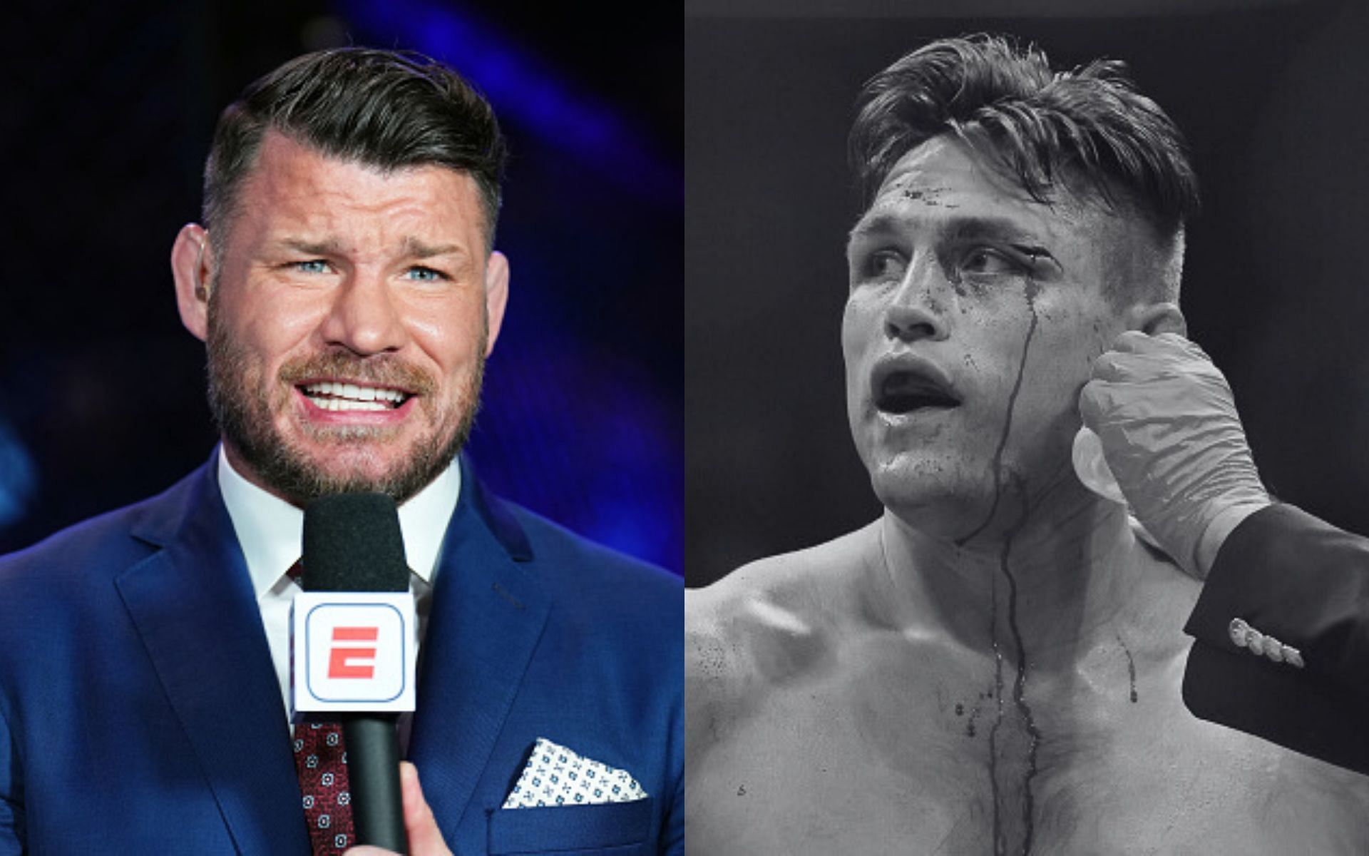 Michael Bisping (left), Drew Dober (right)