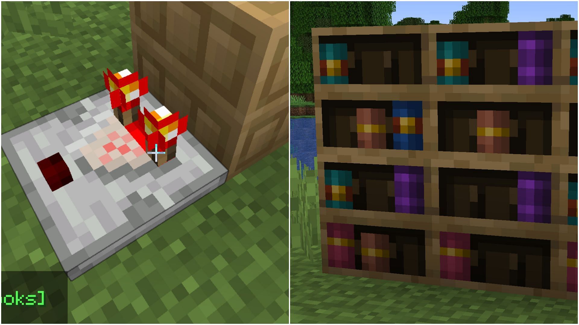 Craft comparator, chiseled bookshelf, and books in the Minecraft 1.20 update (Image via Sportskeeda)