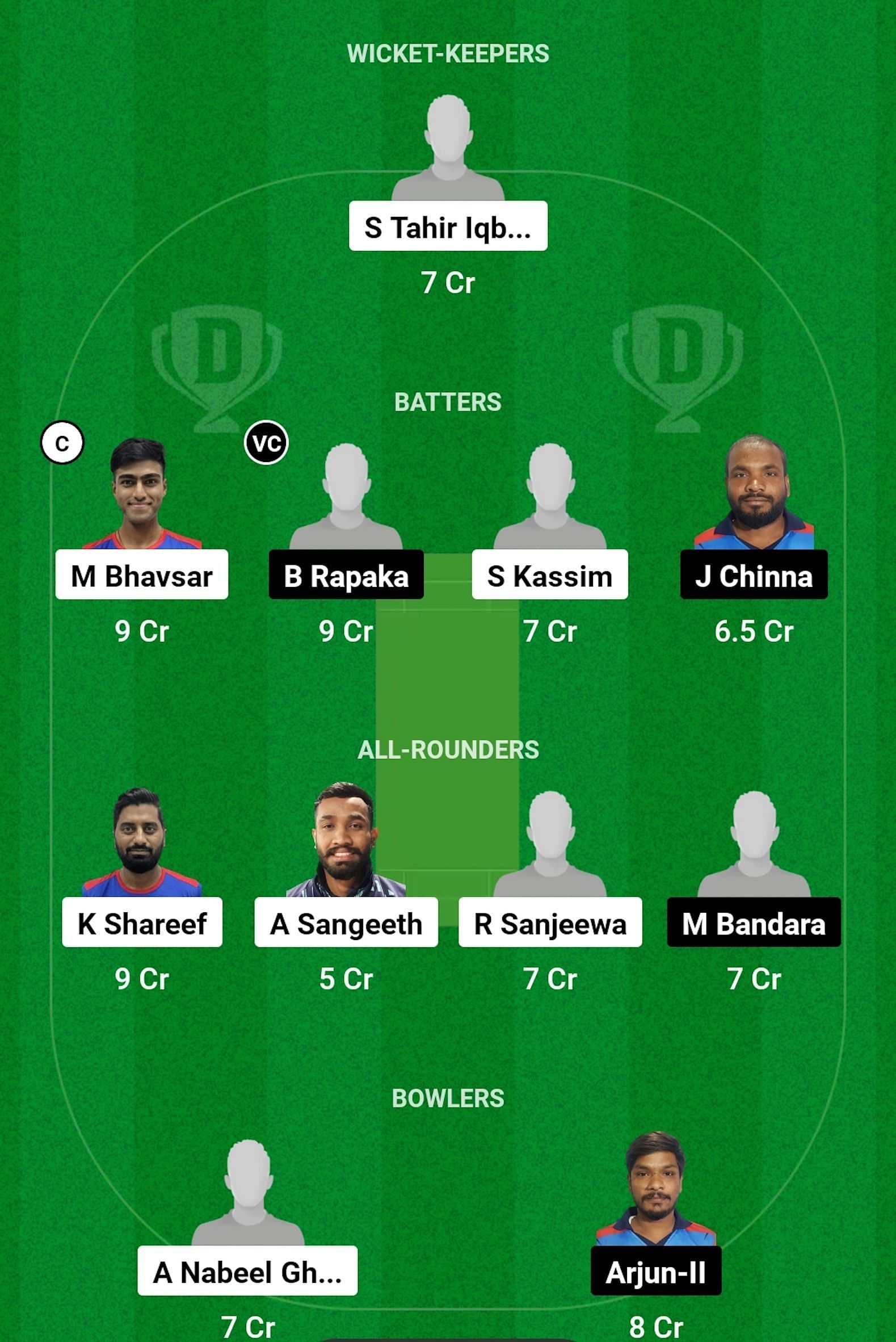 DR vs JKC Dream11 Prediction, Match 38, Grand League Team