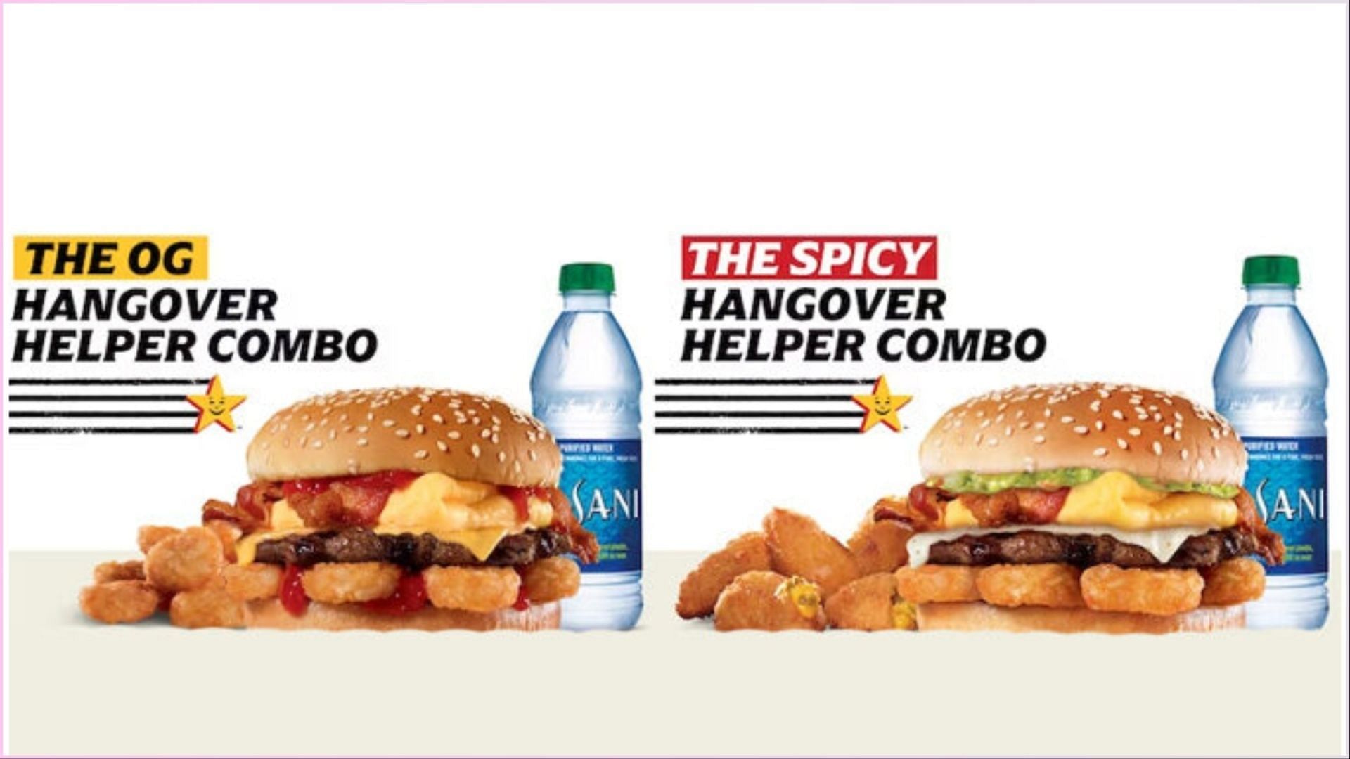 The new Hangover Helper Meals are high in cysteine to help you with your hangovers (Image via Carls Jr.)