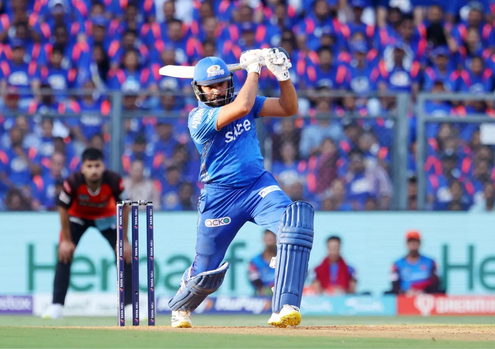 Rohit Sharma will be looking to lead MI to their sixth IPL title having qualified for the playoffs of the 2023 season (Picture Credits: BCCI).